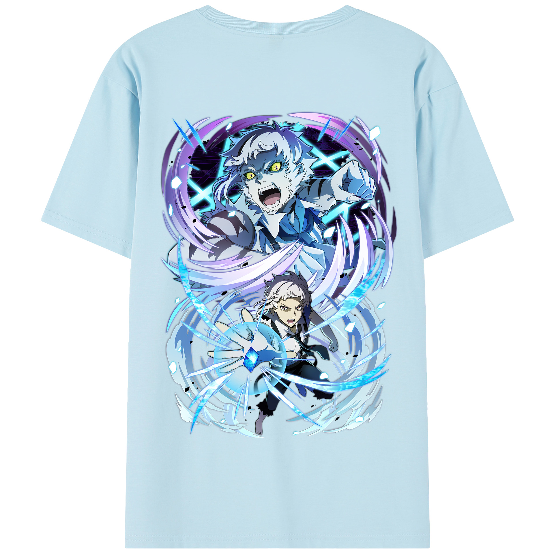 （画像用） 文豪ストレイドッグス Bungo Stray Dogs 綿100％半袖Tシャツ（背面プリント）